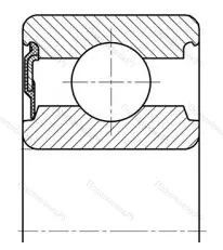 Модификация подшипника 2В0-20803АК2 размер 17x47x15,5 от производителя  ГПЗ-1