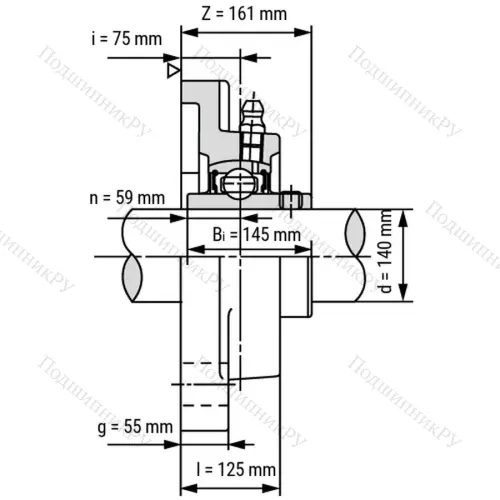 Подшипниковый узел UCF 328 - Вал: 140 мм
