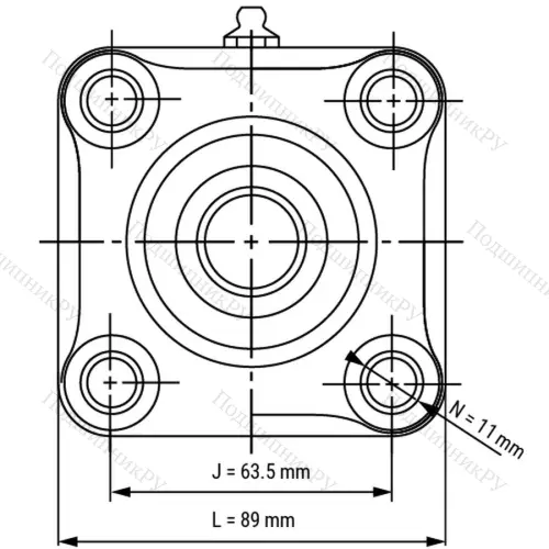 Подшипниковый узел WP-SSBF 204 - Вал: 20 мм