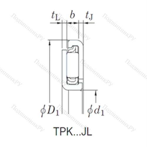 Подшипник игольчатый упорный TPK 3451JL