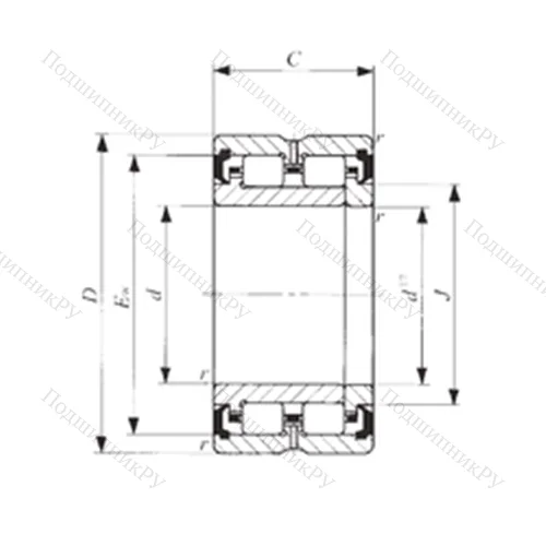 Подшипник роликовый радиальный NAU 4910UU