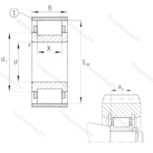 Подшипник роликовый радиальный RN 2211-E-MPBX