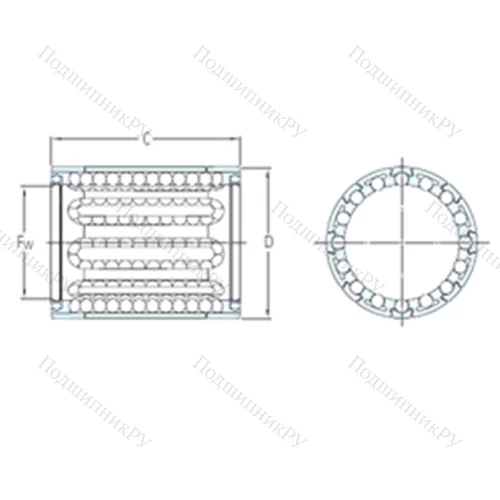 Подшипник шариковый линейный LBBR 20-2LS