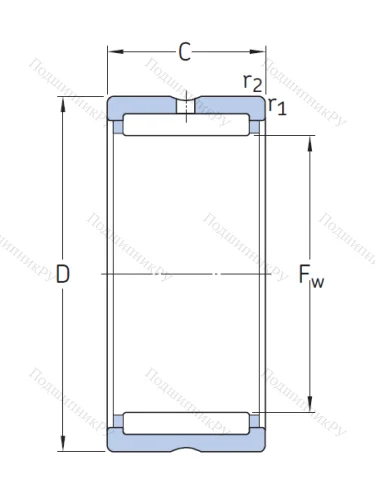 Игольчатый подшипник RNA 6902 от производителя  SKF