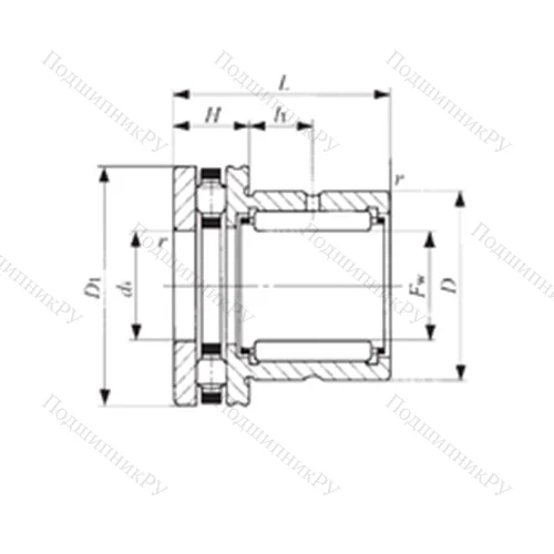 Подшипник комбинированный NBX 2530