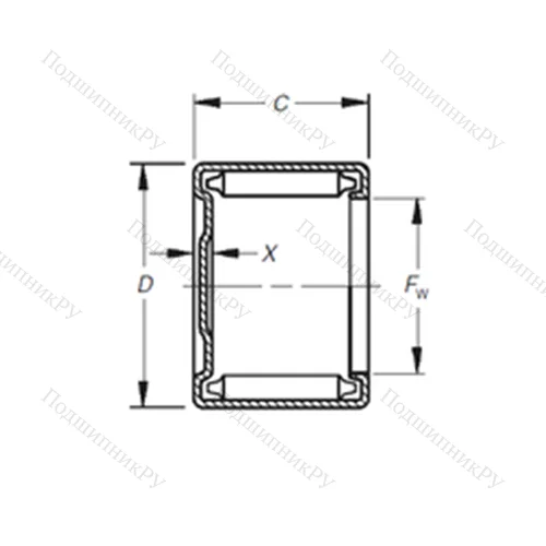 Подшипник игольчатый радиальный MH-13121