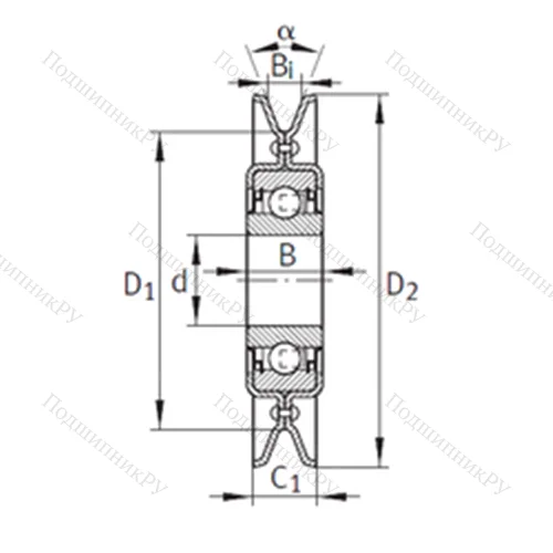Подшипниковый узел шариковый радиальный RSRA 16-129-L 0