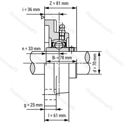 Подшипниковый узел UCF 314 - Вал: 70 мм