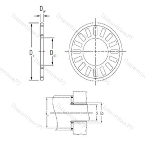 Подшипник игольчатый упорный NTA-3244