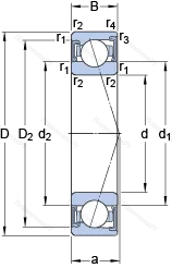 Подшипник S 71920 ACD/P 4A