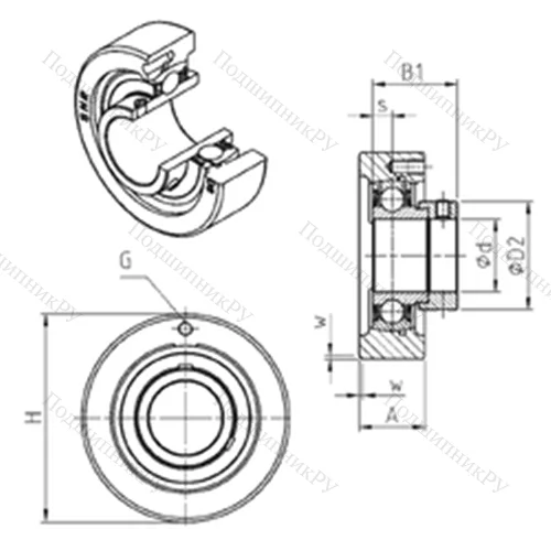 Подшипниковый узел шариковый радиальный ESC 205