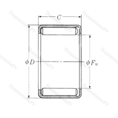 Подшипник игольчатый радиальный Y-2012
