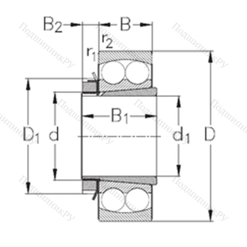Подшипник шариковый радиальный самоцентрирующийся 2213-K+H 313