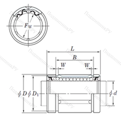 Подшипник шариковый линейный SDM 120