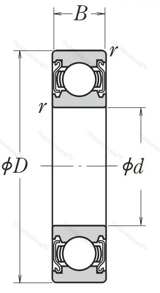 Однорядный шариковый подшипник