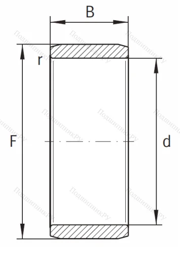 Игольчатый подшипник внутреннее кольцо IR 40x45x30 XL от производителя  INA