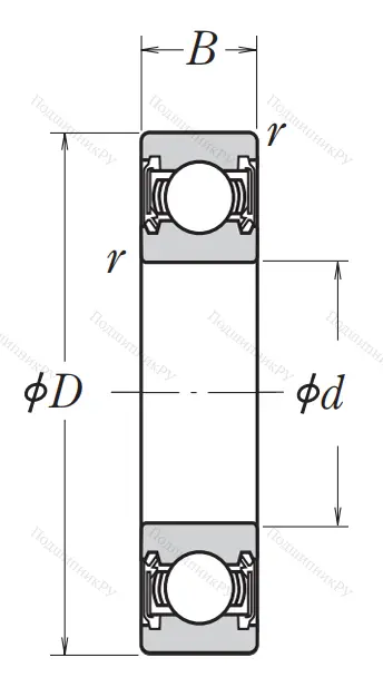 Однорядный шариковый подшипник