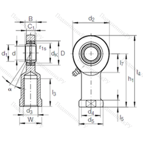 Подшипник скольжения сферический GIR 80 DO-2RS