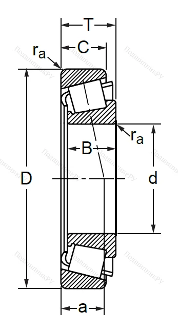 Конический роликовый подшипник 7610 (32310)