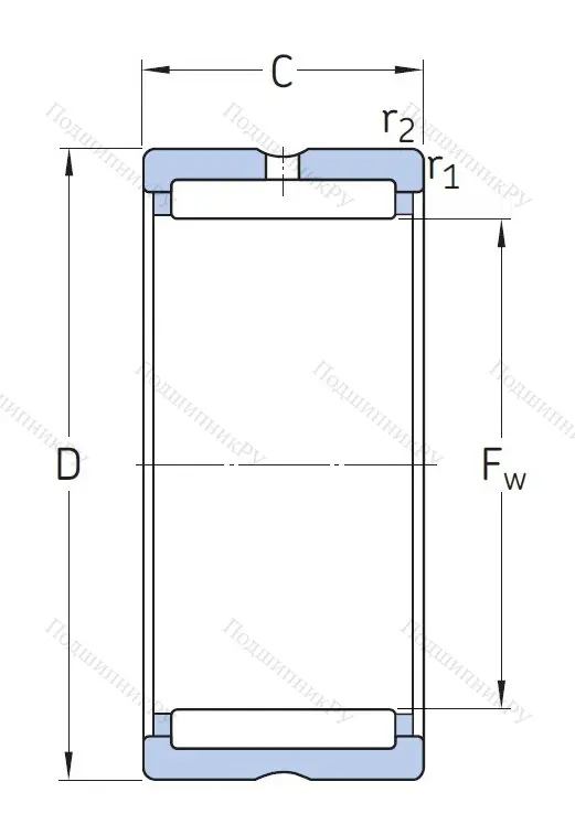 Игольчатый подшипник NK 20/16
