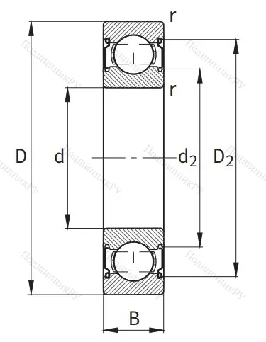 Однорядный шариковый подшипник