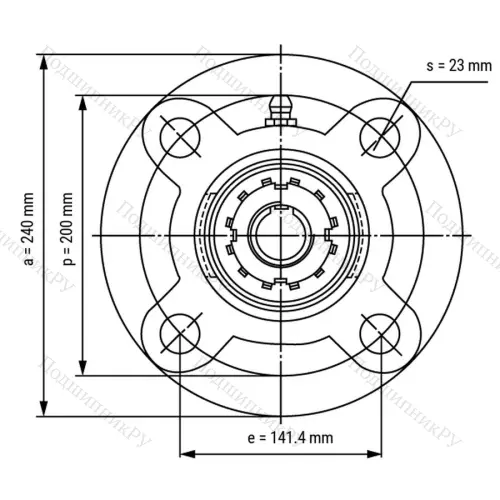 Подшипниковый узел UKFC 216+H 2316 - Вал: 70 мм