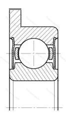 Подшипник  1880095 размер 5x13/15x4 от производителя  ГПЗ-4