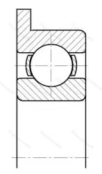 Подшипник  840037 размер 7x26x9 от производителя  ГПЗ-30