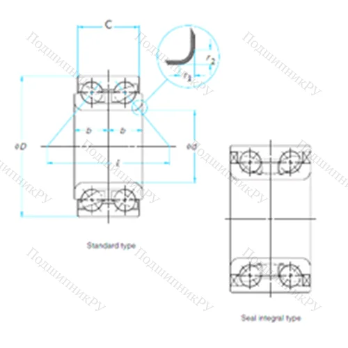 Подшипник шариковый радиально-упорный SA 0051