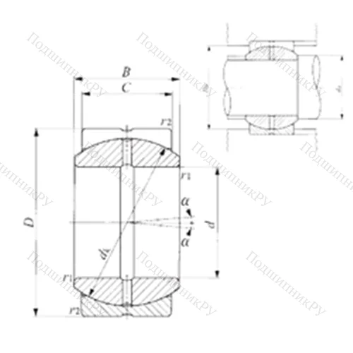 Подшипник скольжения сферический SB 120A