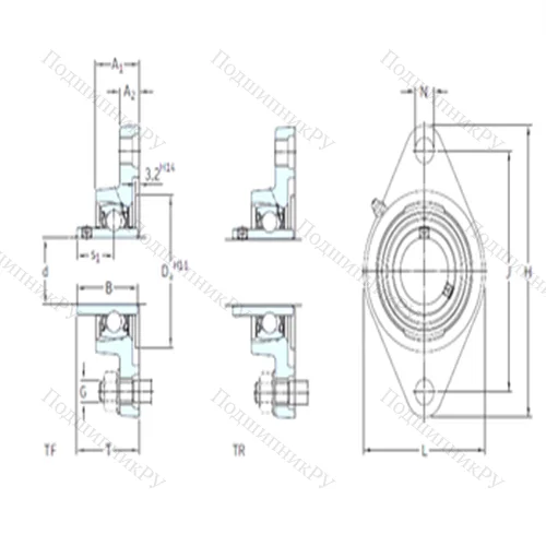 Подшипниковый узел шариковый радиальный FYTB 35 TR