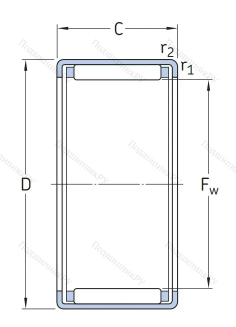 Игольчатый подшипник HK 1010