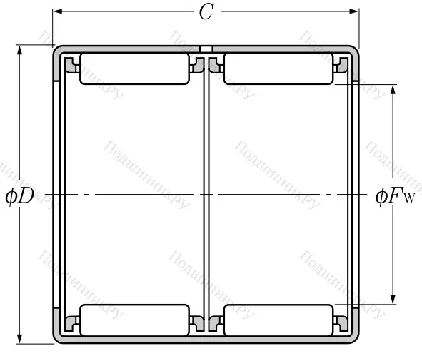 Игольчатый подшипник HK 3038 ZWD