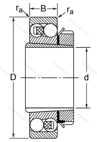 Двухрядный шариковый подшипник 1211 K в Вологде