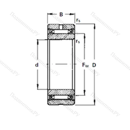 Подшипник игольчатый радиальный NA 1017