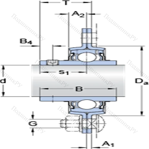 Фланцевые подшипниковые узлы типа Y (литой корпус, круглый фланец, крепление стопорными винтами) PF 40 TF