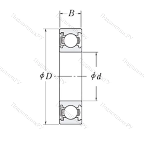 Подшипник шариковый радиальный MJ 1/2-Z