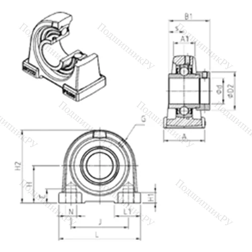 Подшипниковый узел шариковый радиальный EXPA 207