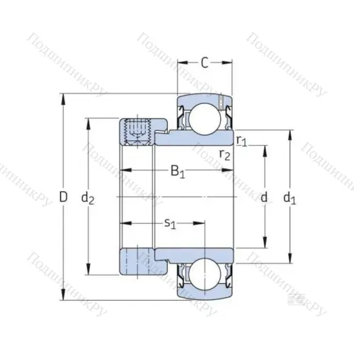 Корпусный подшипник YET 205-100 в Вологде