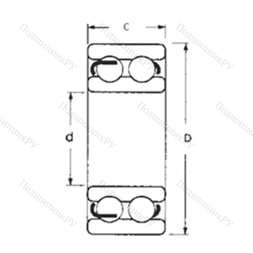 Подшипник шариковый радиальный 4302ZZ