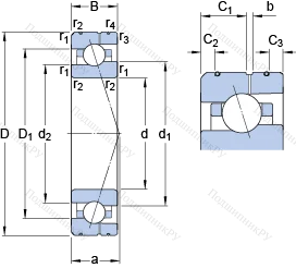 Подшипник 7008 CE/HCP 4AL