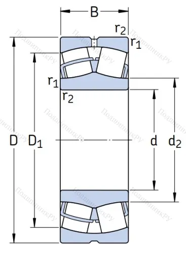 Сферический роликовый подшипник 53612 Н (22312 W 33) в Вологде