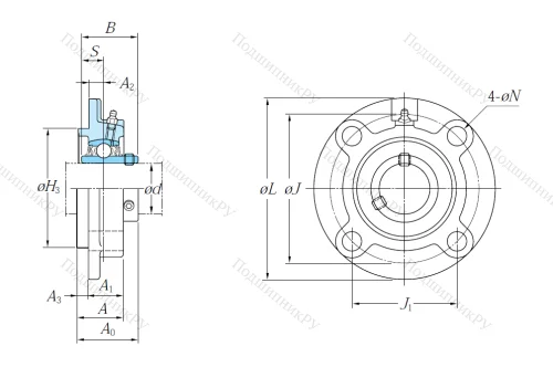 Подшипниковый узел UCFC 207 J в Вологде