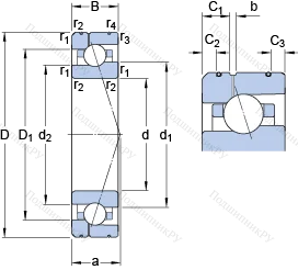 Подшипник 7011 CE/HCP 4AL 1