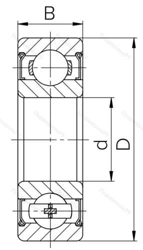 Миниатюрный шариковый подшипник 80019 (609 ZZ) в Вологде