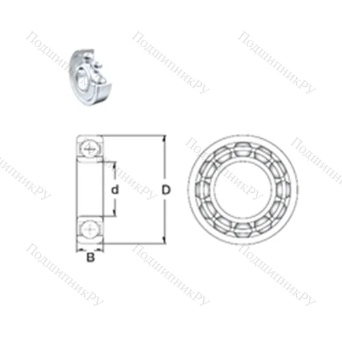 Подшипник шариковый радиальный 6205-2Z