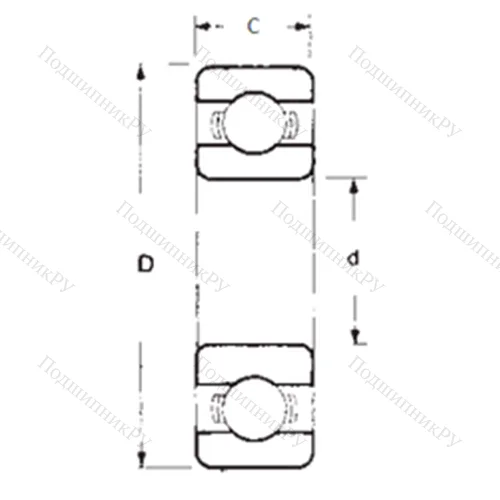 Подшипник шариковый радиальный 1635