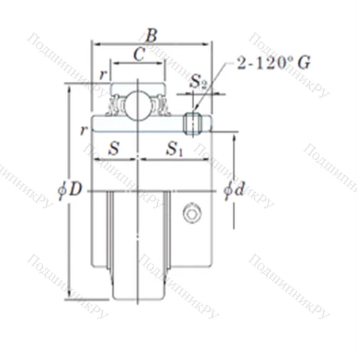 Подшипник шариковый радиальный RB 207-21 от производителя  KOYO
