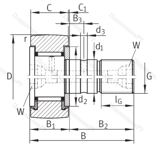 Подшипник KR 35 PP A от производителя  INA