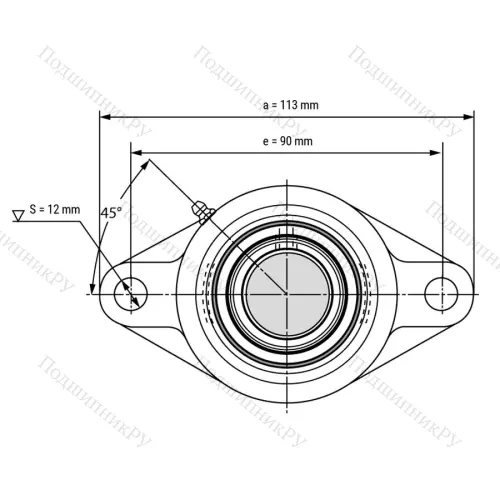 Подшипниковый узел UCFL 202 - Вал: 15 мм от производителя  LPZ